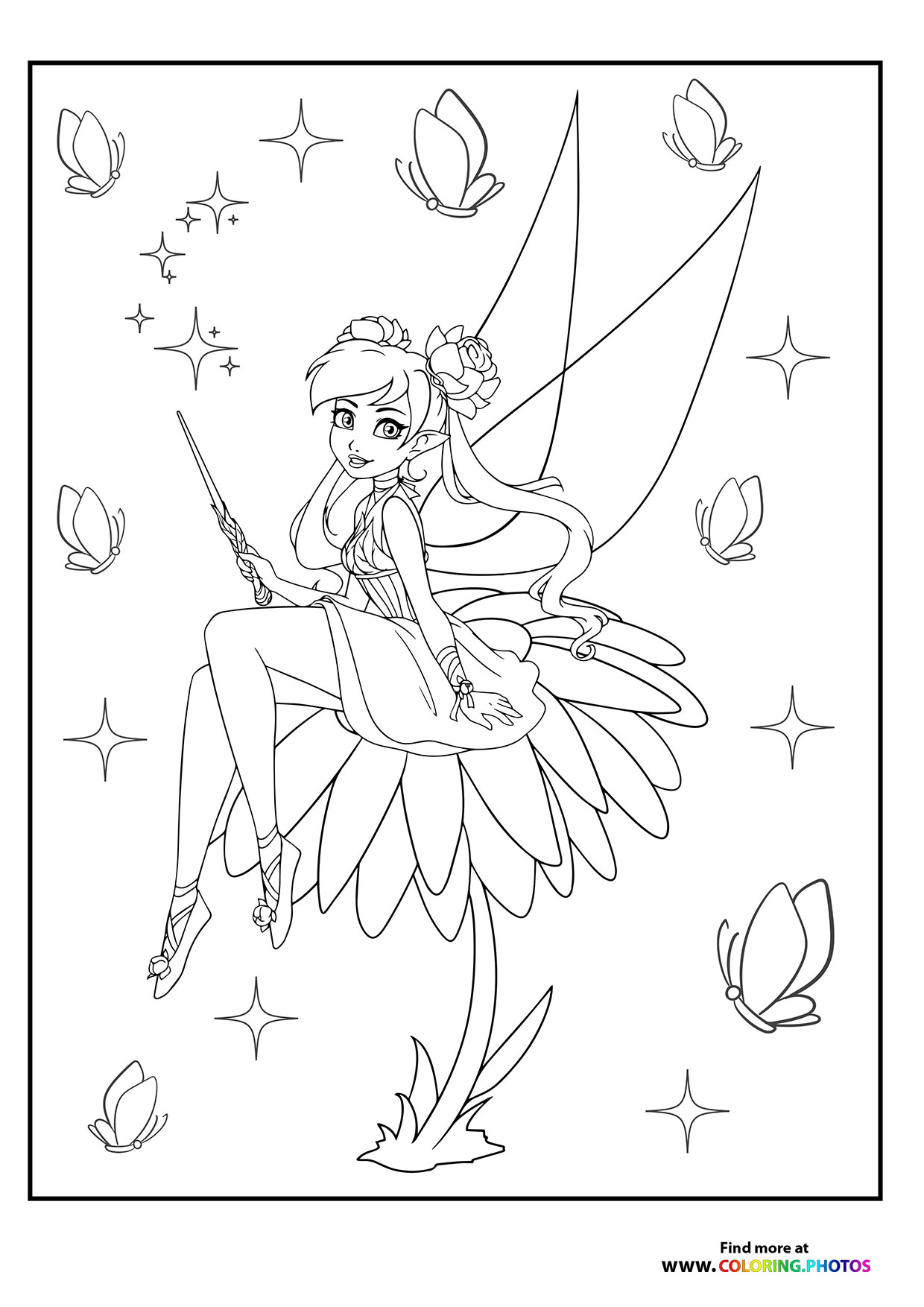 Fairy on flower