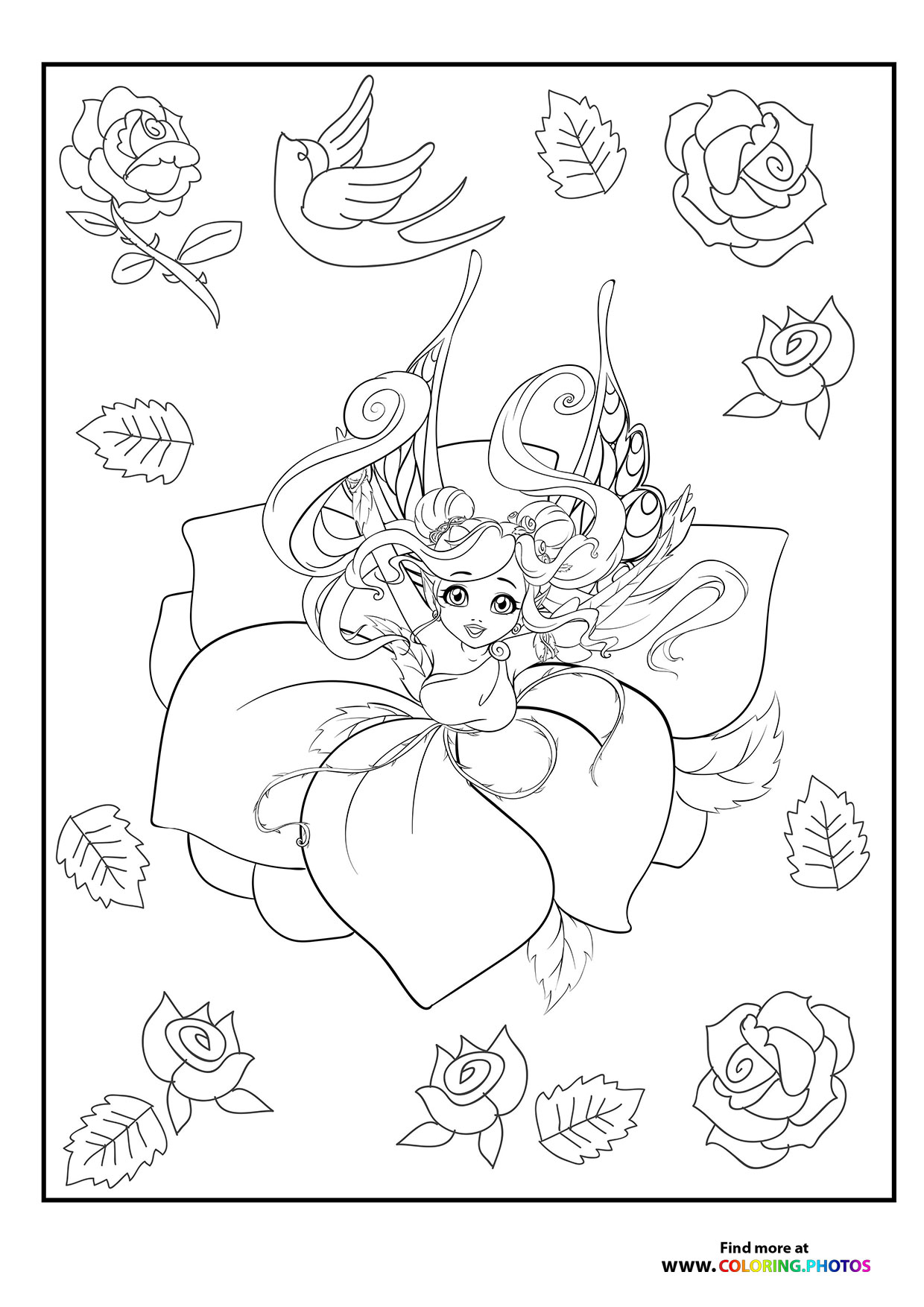 Fairy with roses