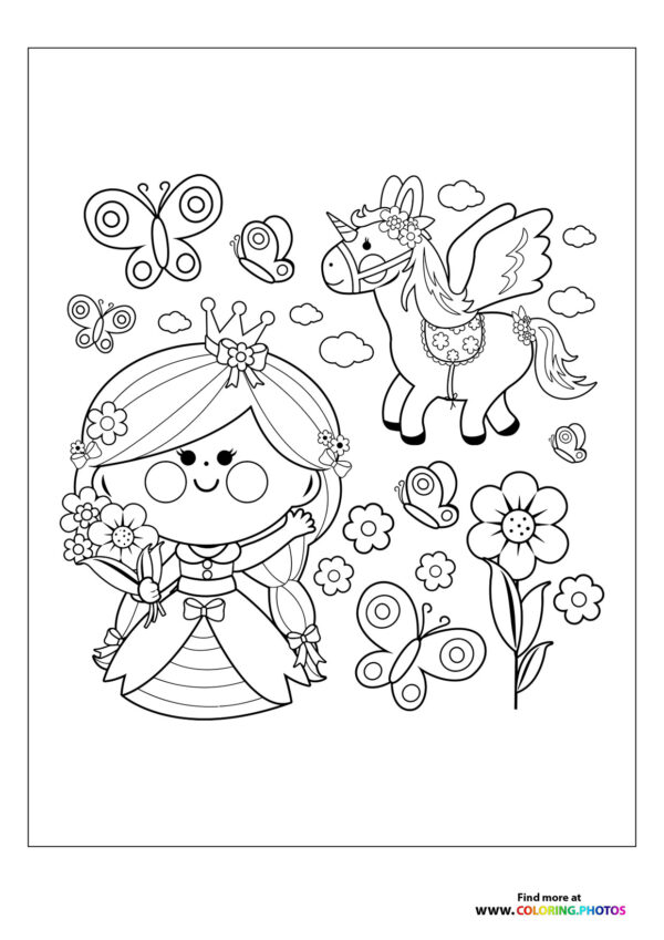 Fairy with unicorn