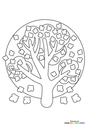 Autumn circle tree
