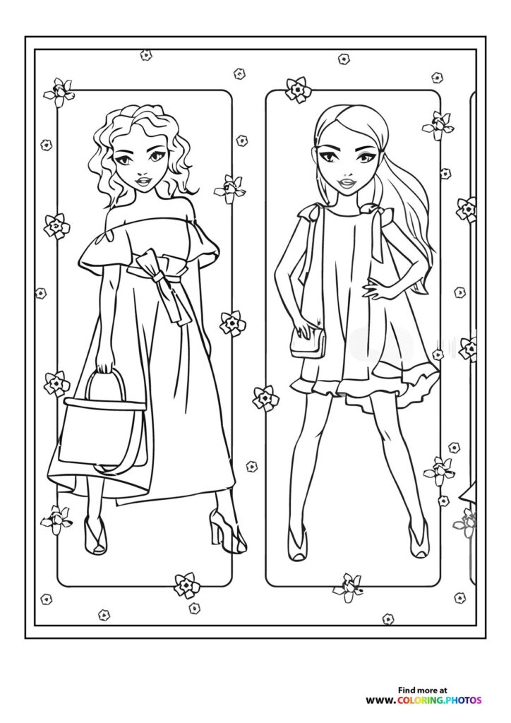 Fashion girls posing