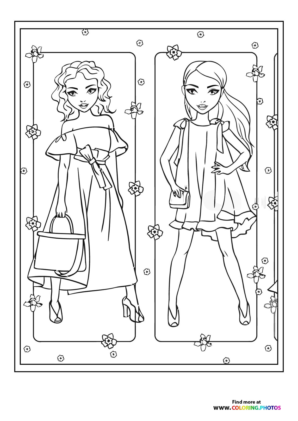 Fashion girls posing