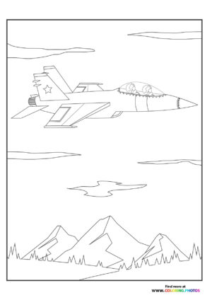 Fighter jet flying