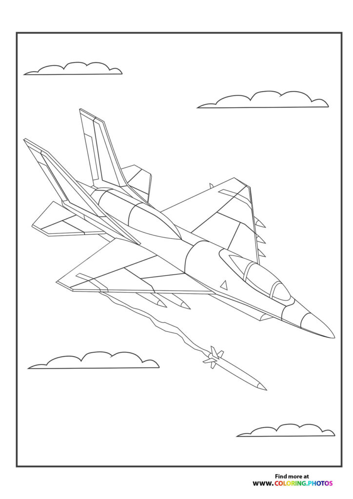 Fighter jet with rockets