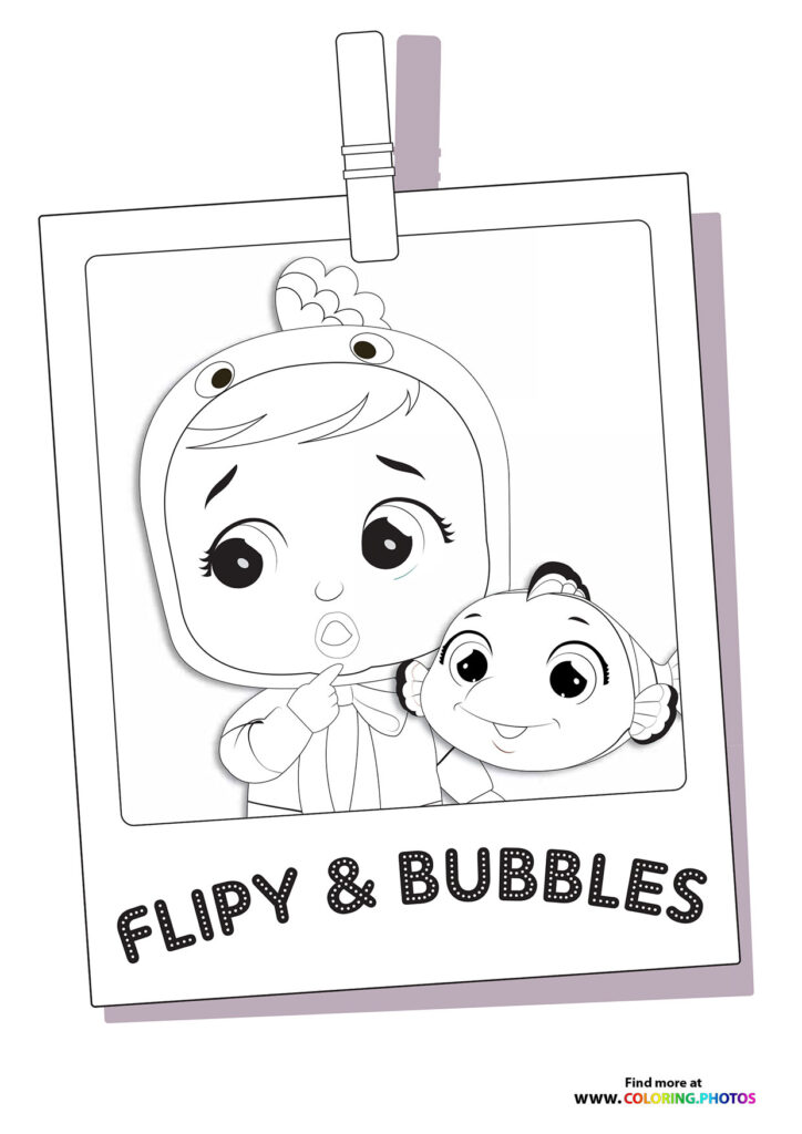 Flipy and Bubbles - Cry Babies coloring page