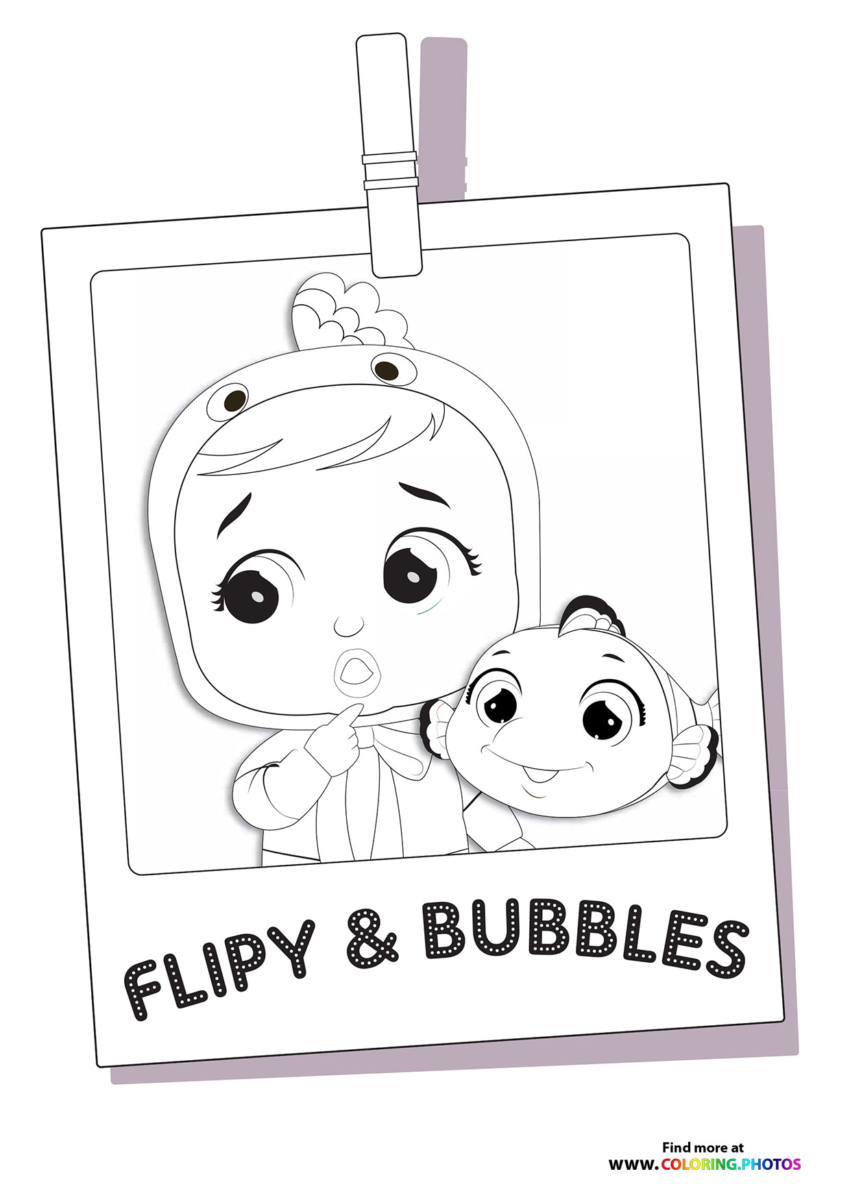 Flipy and Bubbles - Cry Babies coloring page