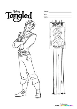 Flynn Rider with Wanted Poster