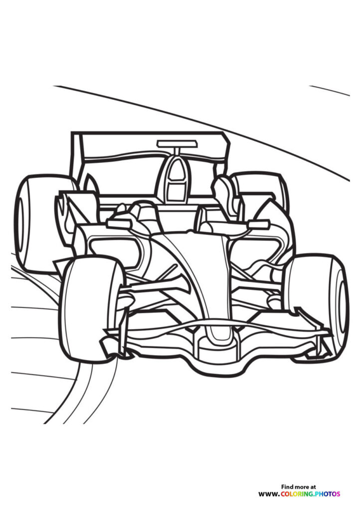 Formula 1 car coloring page