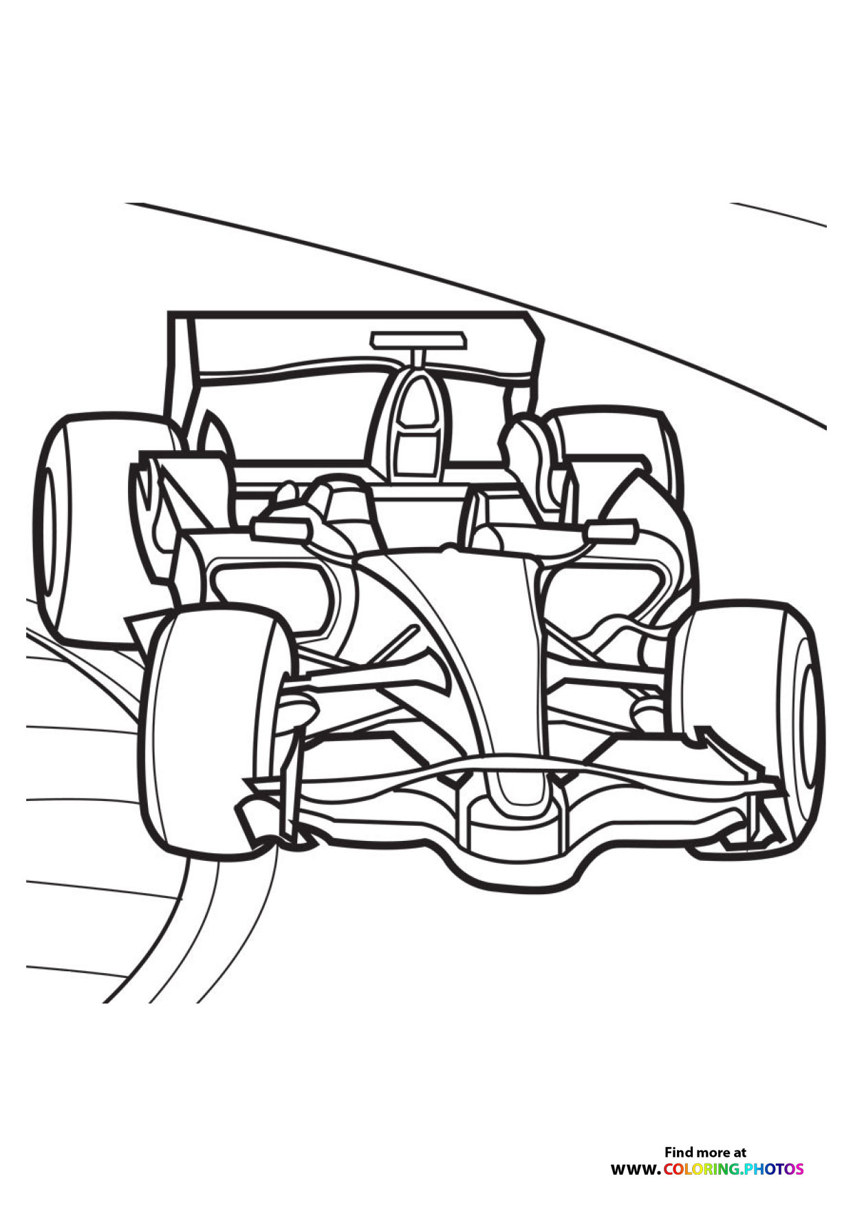 Formula 1 car coloring page