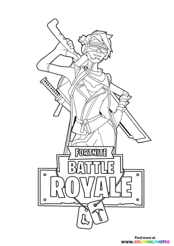 Logo - Fortnite coloring page