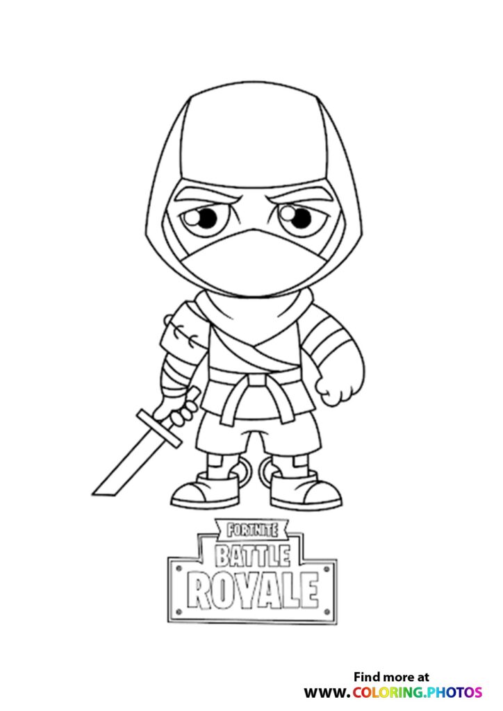 Fortnite Ninja coloring page