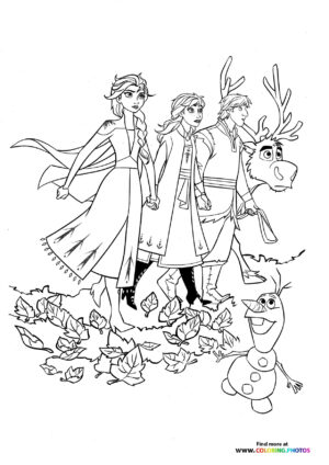 Elsa, Anna, Kristoff, Sven and Olaf