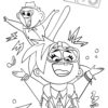 Gabriela and Vivo singing coloring page