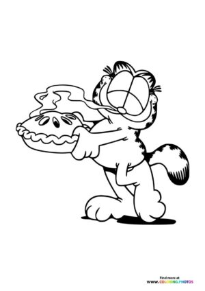 Garfield Holding a Pie