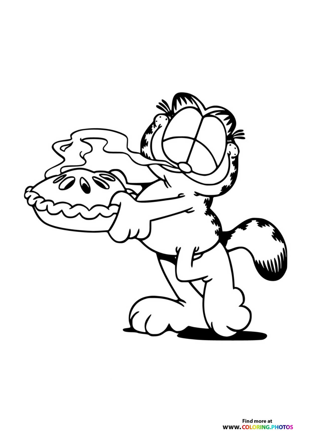 Garfield Holding a Pie