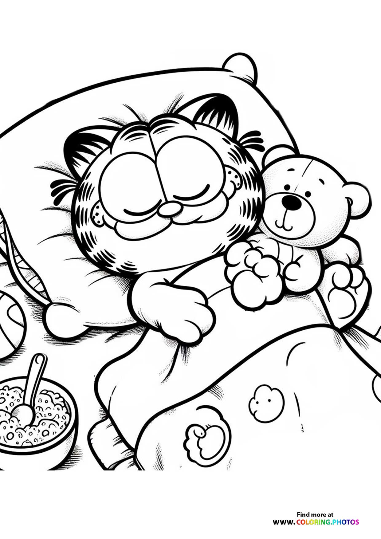 Garfield with Teddy Bear