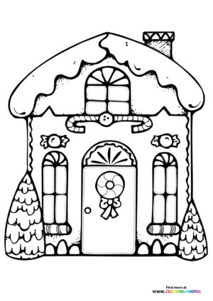 Gingerbread House with Candy Decorations