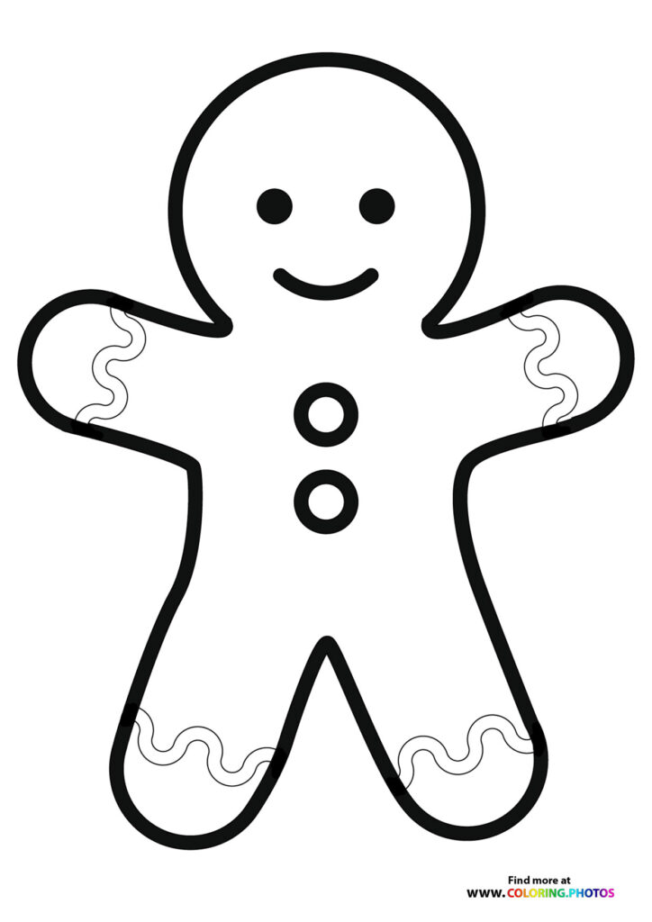 Gingerbread man coloring page