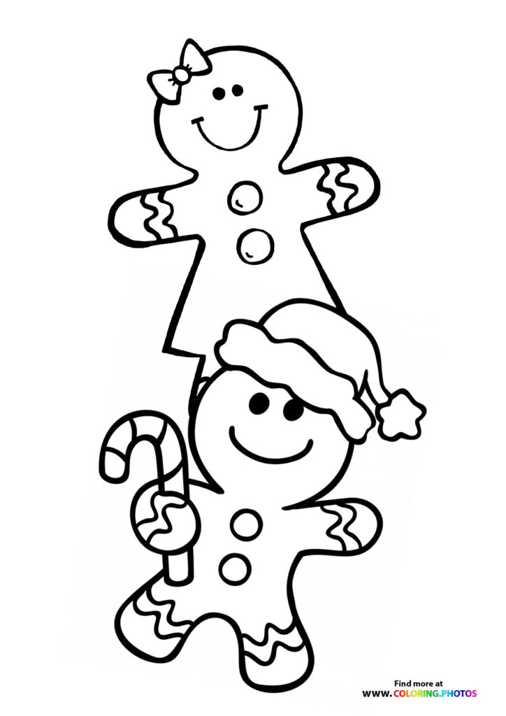 Gingerbread man coloring page