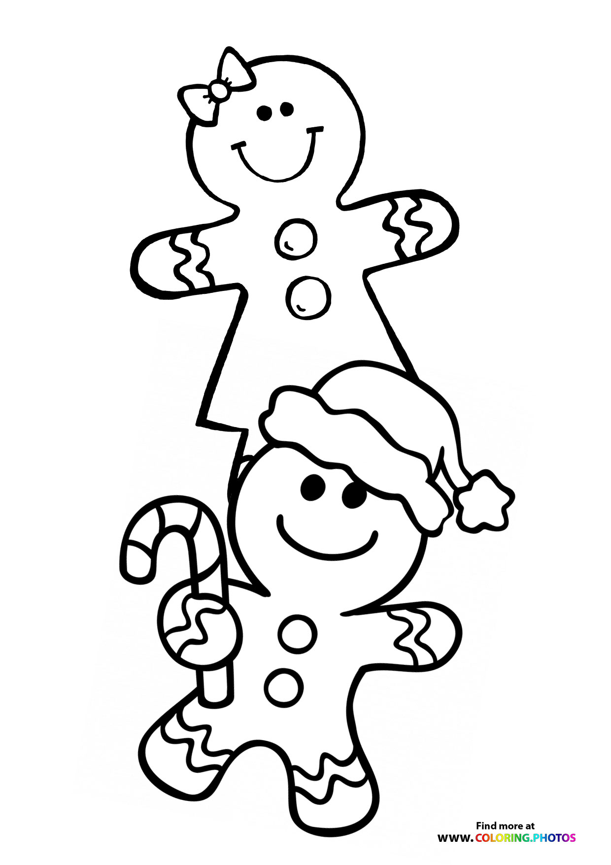 Gingerbread man coloring page