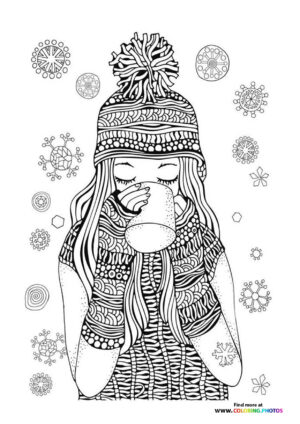 Girl drinking tea
