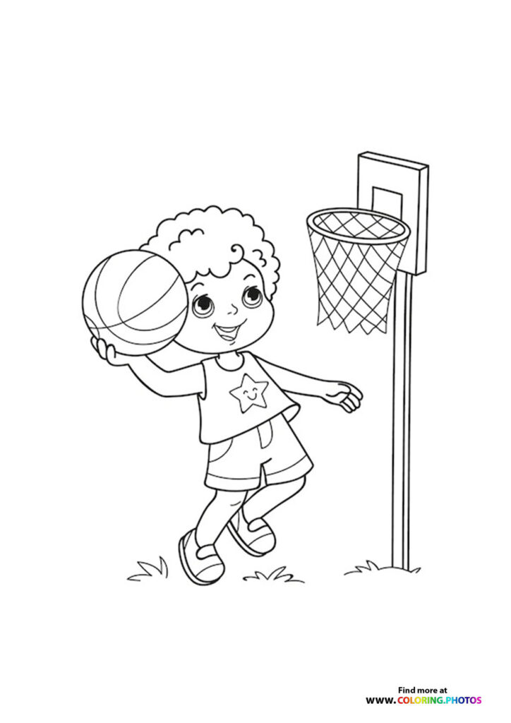 Girl playing basketball