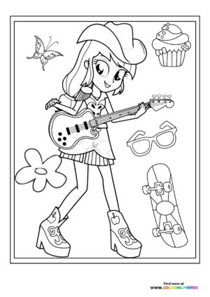Girl playing guitar