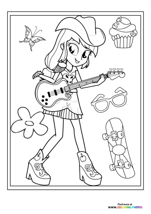Girl playing guitar