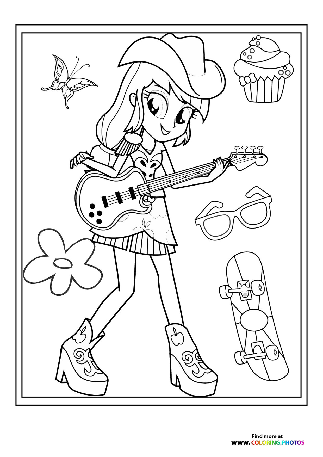 Girl playing guitar