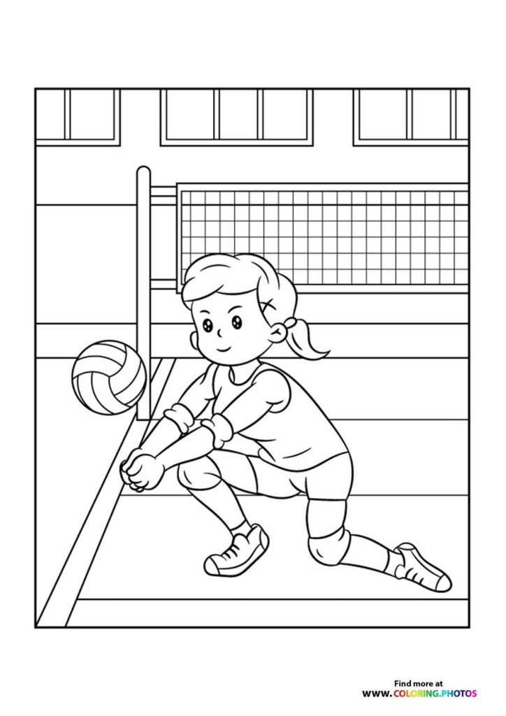 Girl playing volleyball