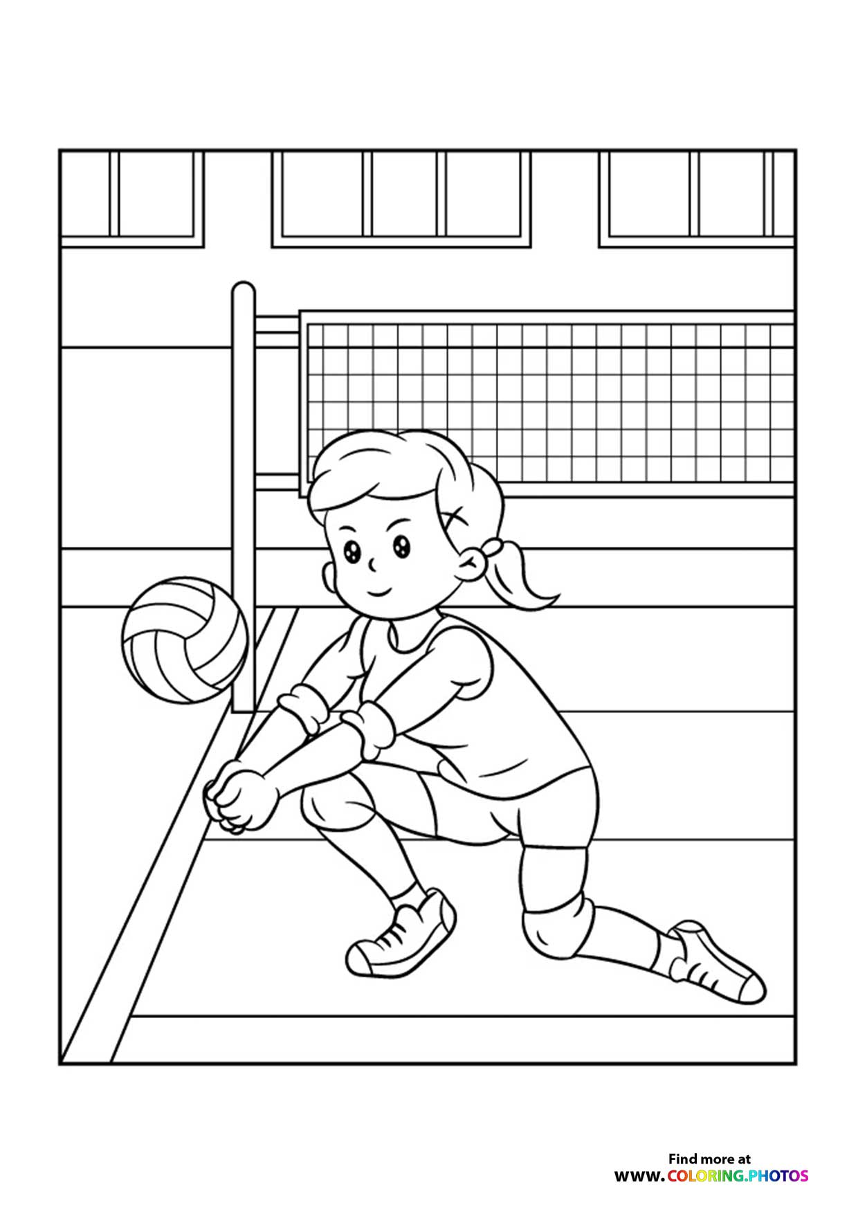 Girl playing volleyball