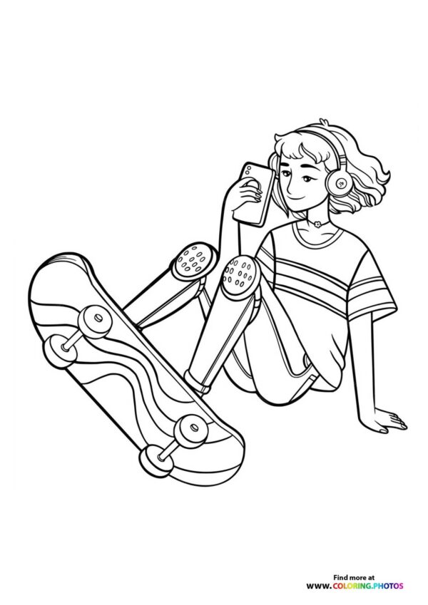 Girl skating