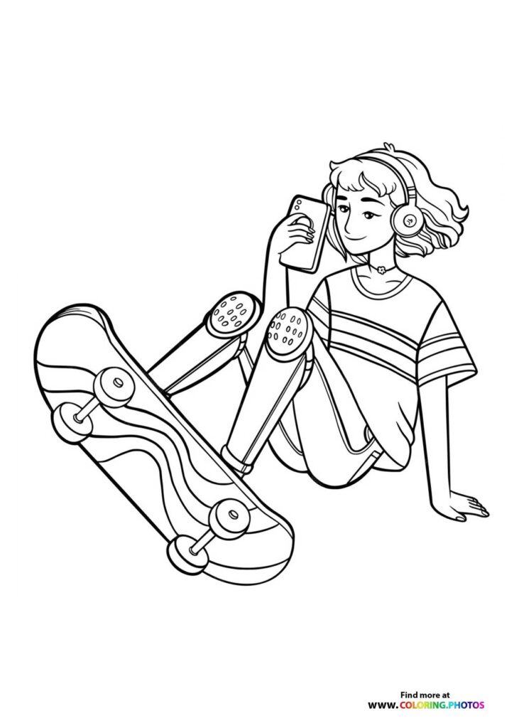Girl skating