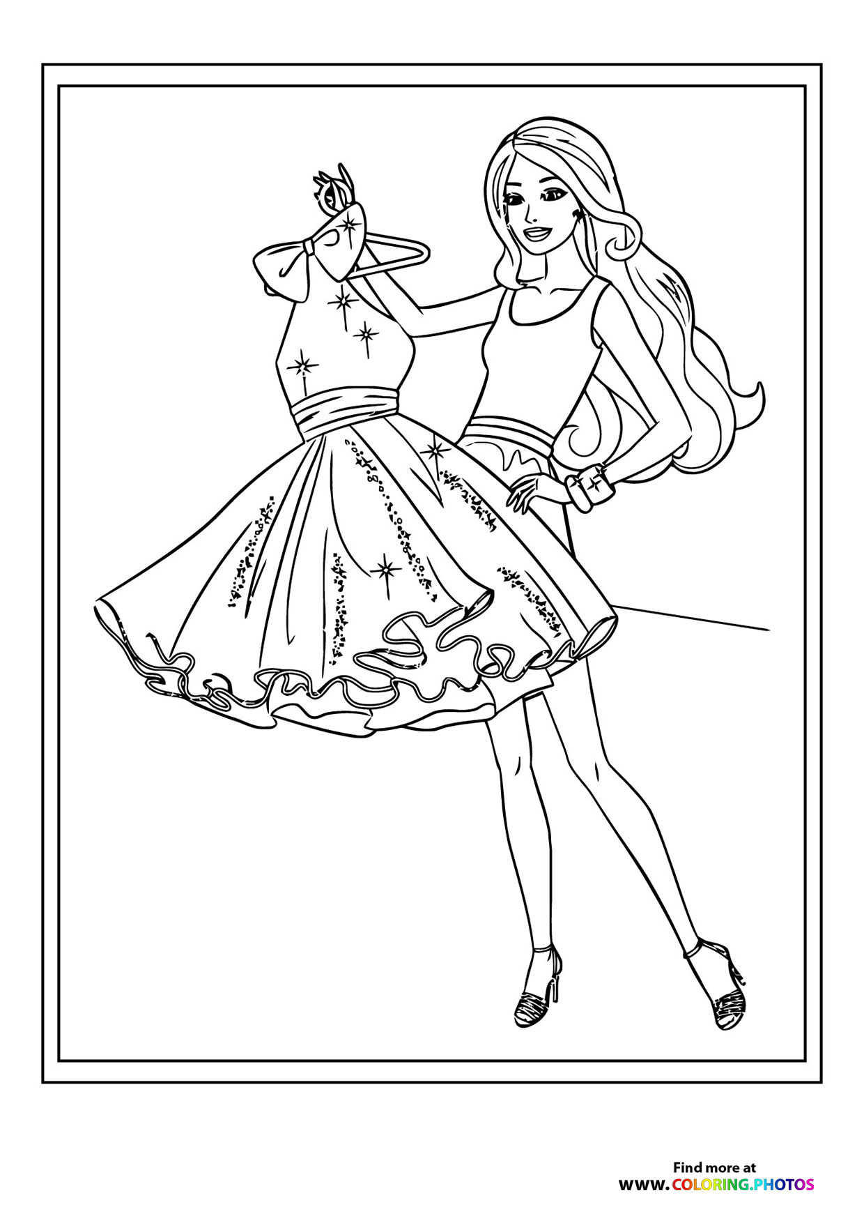 Girl trying dress