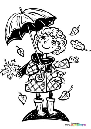 Cute girl with umbrella