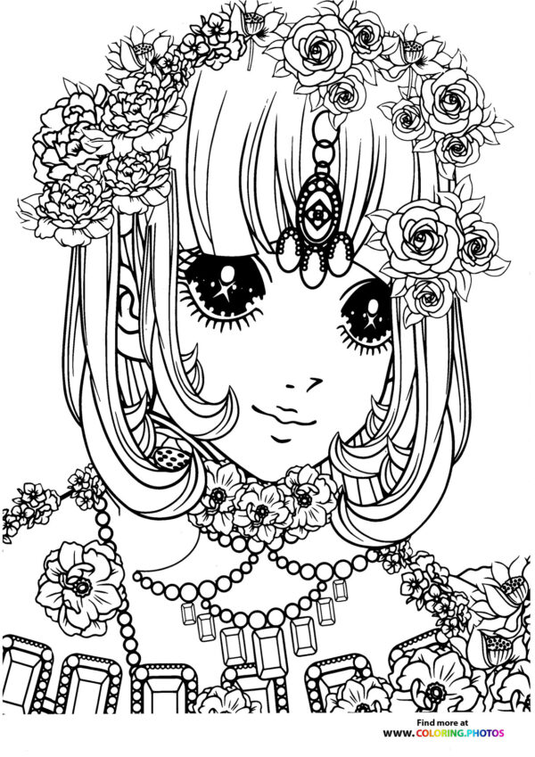 Girl-9 coloring page for Adults