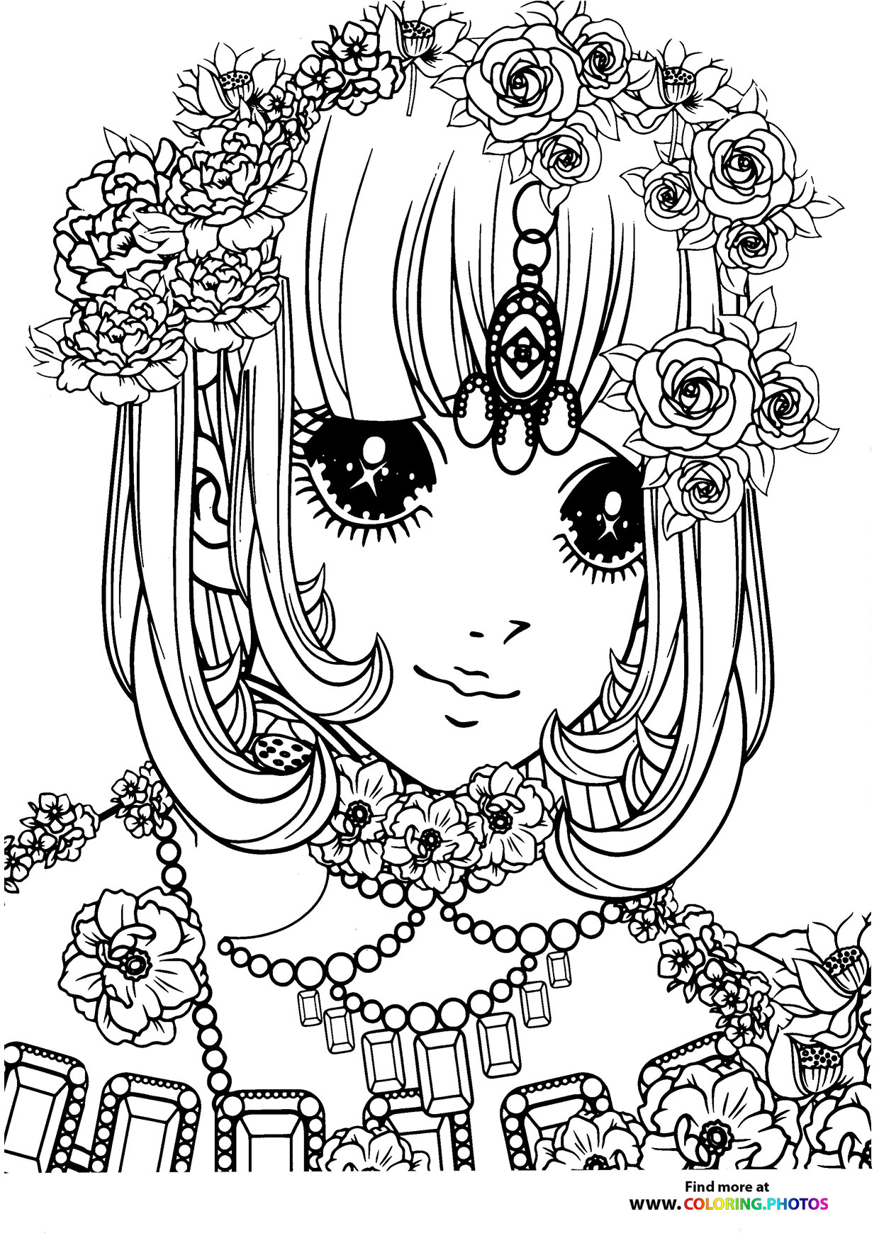 Girl-9 coloring page for Adults