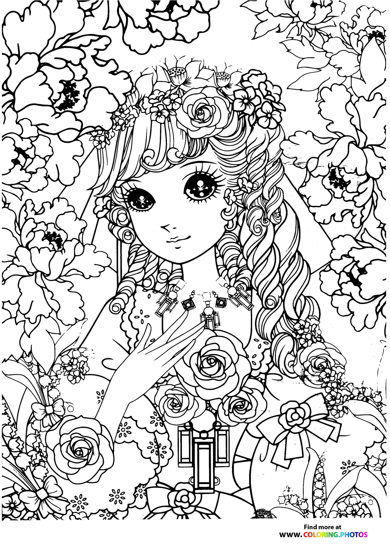 Girl-13 coloring page for Adults