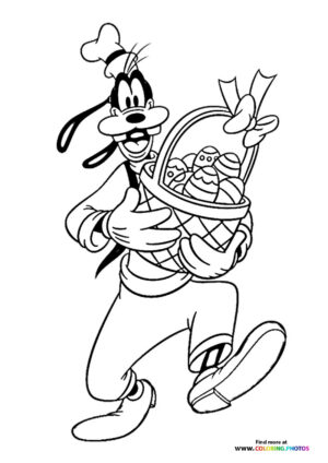 Goofy with Easter basket