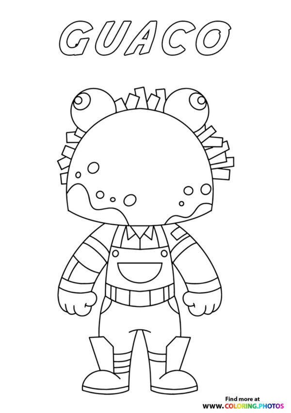 Tiny Guaco - Fortnite coloring page