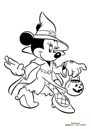 Minnie Mouse as a Halloween Witch