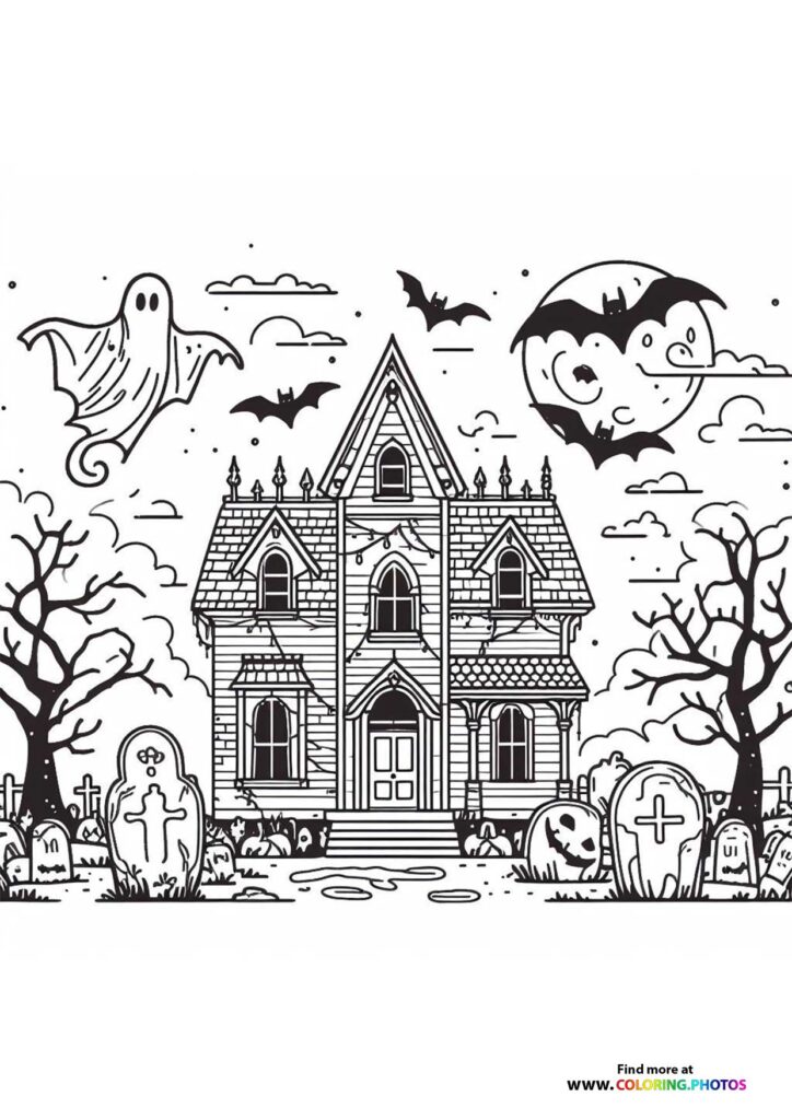 Haunted Mansion with Graveyard