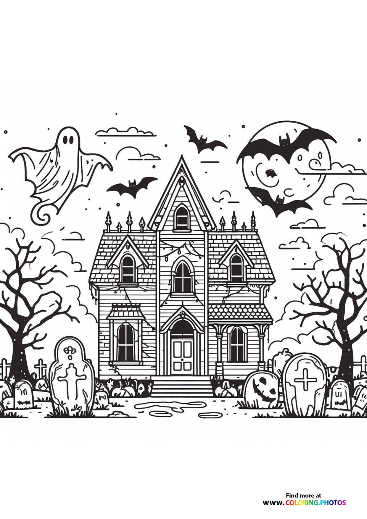 Haunted Mansion with Graveyard
