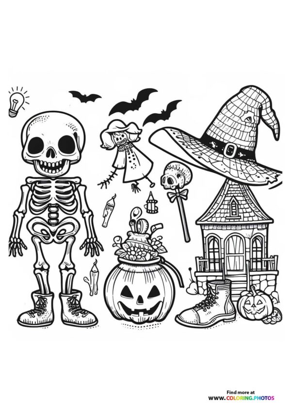 Halloween Skeleton Scene