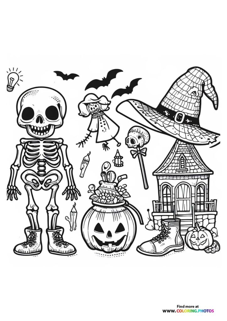 Halloween Skeleton Scene
