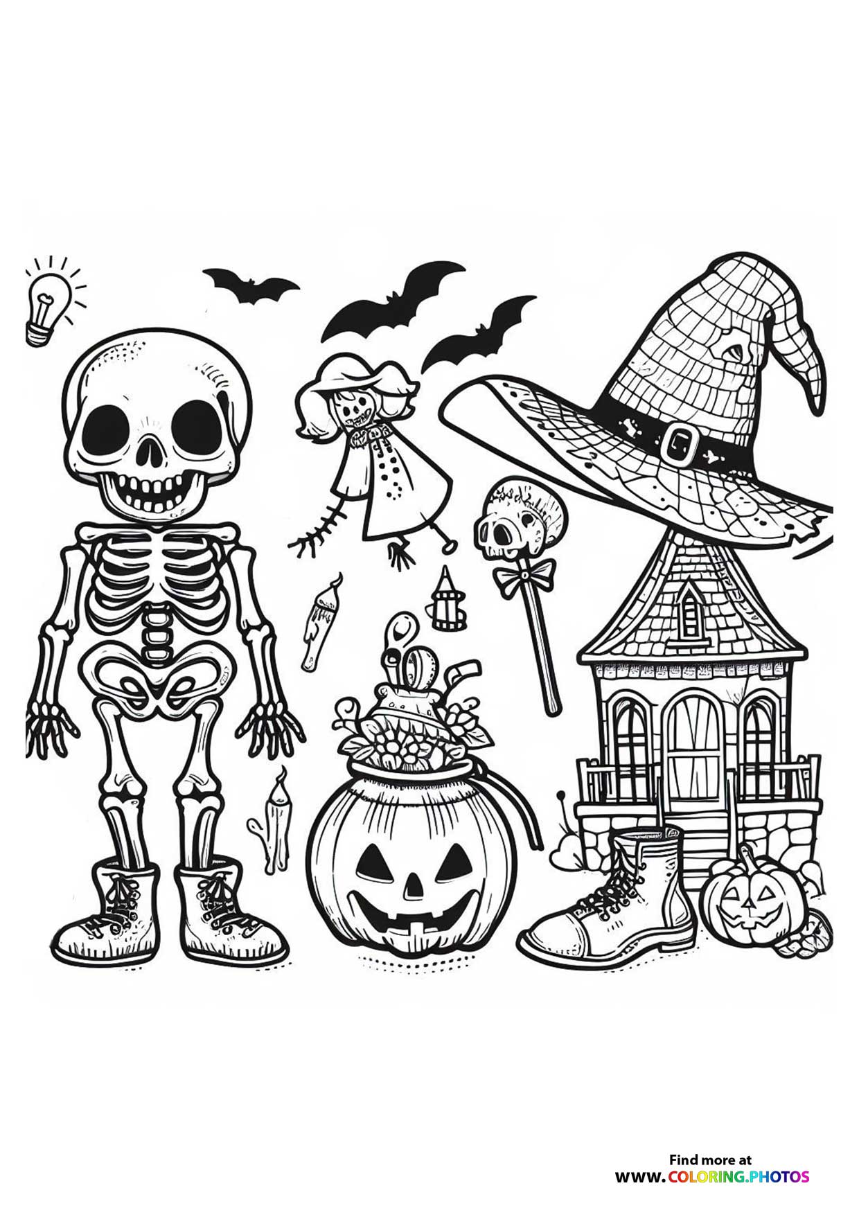 Halloween Skeleton Scene