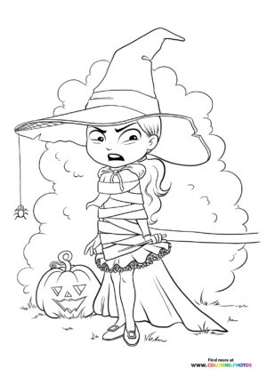 Young Witch with Jack O'Lantern