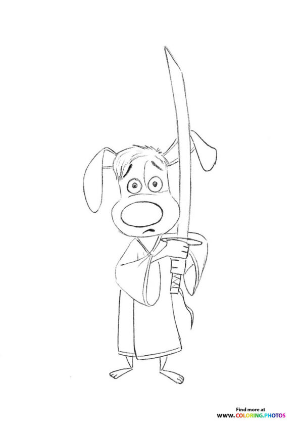 Hank with Samurai Sword
