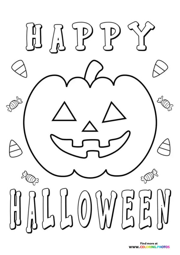 Halloween pumpkin coloring page
