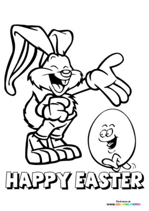 Happy Easter Bunny and Egg